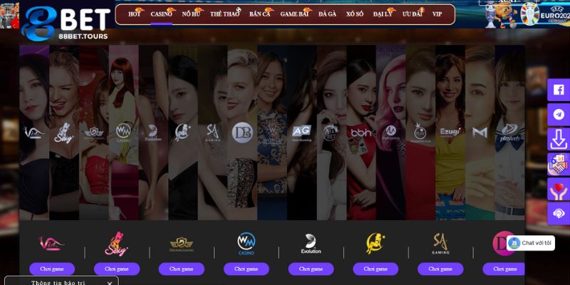 Đối tác nhà phát hành game của casino 88Bet uy tín hàng đầu