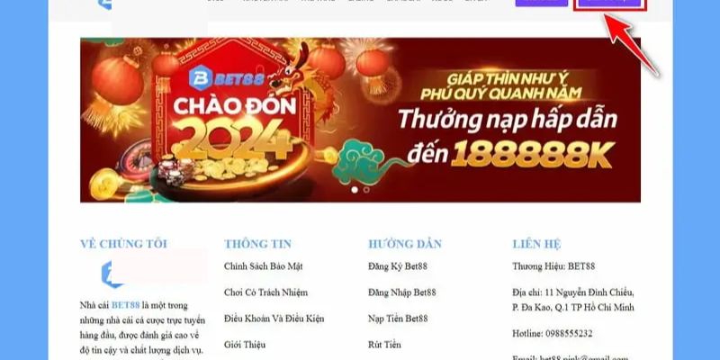 Quy trình đăng nhập 88bet chỉ qua 3 bước